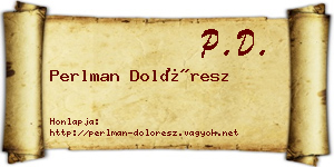 Perlman Dolóresz névjegykártya